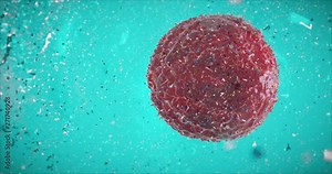 X lymphocytes, t cells or cancer cells in motion Scanning electron microscope image of a white blood cell Lymphocyte (Leukocyte). Medically accurate 3D representation of an electron microscope view.