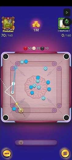 My last coin gameplay with subscriber #viralshots #caroompool .