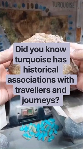 Did you know turquoise has historical associations with travellers and journeys? #crystals #stone