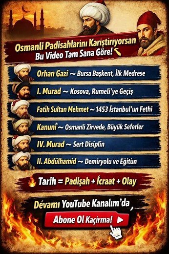 TYT Tarih: Osmanlı Padişahları Özet