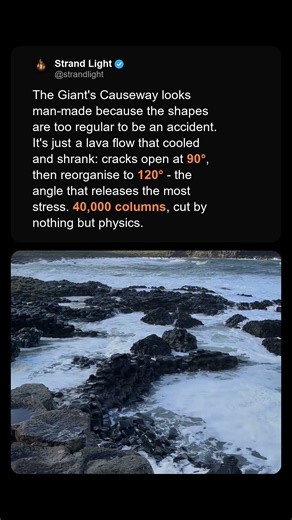 Nobody Carved the 40,000 Hexagons of Giant's Causeway 🪨