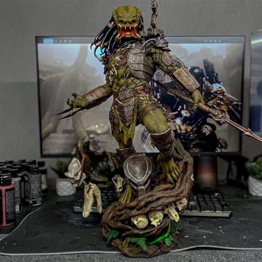 The Predator Statue | 3d Model | Action Figure | Hand-painted | Tabletop RPG & Dnd Display Gift Idea | Resin Artwork | the Predator (1987) - Etsy