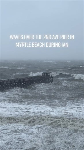 Angry Ocean Waves After Hurricane Ian in Georgetown