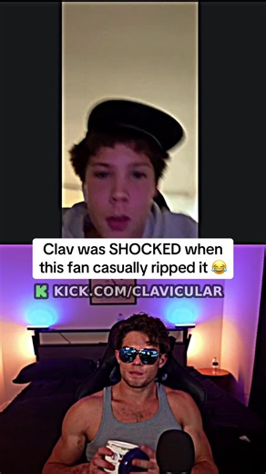 Clav was SHOCKED when this fan casually ripped it 😂 #clavicular | clavicular