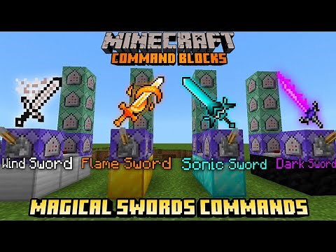 Magical Swords in Minecraft Bedrock using Command Blocks