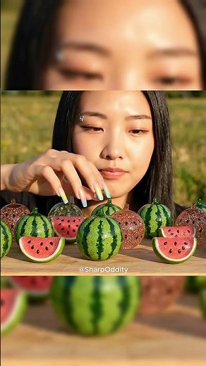 Satisfying Glass-Like Watermelon Bites 🍉✨ | ASMR (AI-Generated) #aiasmr #relaxing #visualtingle