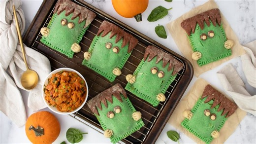 Cute & Savory Frankenstein Veggie Hand Pies Recipe