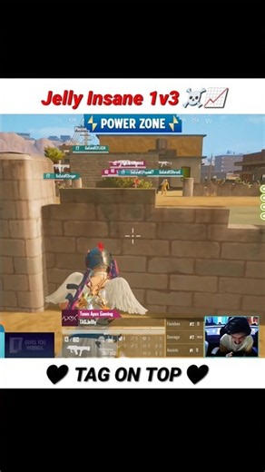 Jelly insane 1v3 clutch against rapid chaos #jonathan #bgmi #jelly #bgms #tag