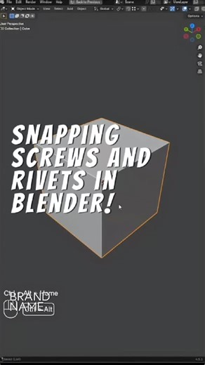 How to snap screws and rivets to surfaces of objects in Blender. Visit my shops for my amazing add-ons: gumroad.com/blenderguppy blendermarket.com/creators/blenderguppy Join my Patreon: patreon.com/blenderguppy Visit my website: blenderguppy.com/add-ons #b3d #blender3d #blendertutorial #3dtutorial #3dmodelling #blendercommunity #3dcommunity | Blender Guppy | Facebook