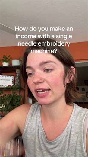 Making money with a single needle embroidery machine ￼