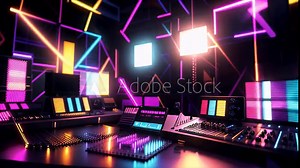 Customizable Spectrum Light Effects for DJ Footage Video 4K