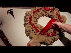 DIY Best Quick Easy Burlap Wreath Tutorial