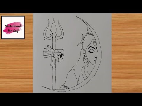 Lord Shiv Ji Drawing Step By Step For Beginners | Shankar ji ka drawing kaise banae