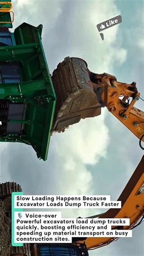 Slow Loading Happens Because Excavator Loads Dump Truck Faster #excavator #construction