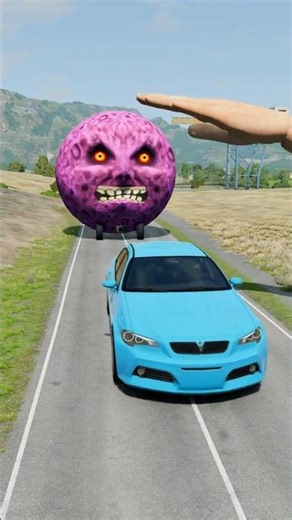 Big & Small Cars vs Giant Hand Slap - BeamNG.drive