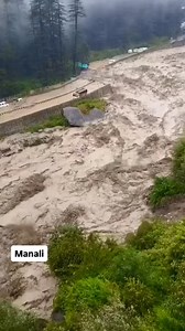 A flooded Beas river in Manali #manali #kullu #himachal #flood #monsoon #beasriver | The Wildcone