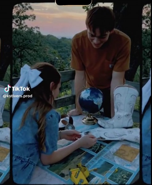 planning adventures 🗺️ #couplesphotoshoot #couplesphotographer #cinematicphotographer #engagementvideo