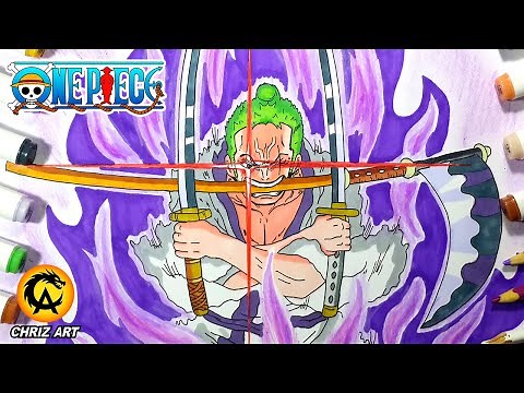 Como dibujar a ZORO Purgatory Onigiri vs KAMAZO ONE PIECE How to Draw ZORO | CHRIZ ART