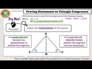 Q3W6: Proving Statements on Triangle Congruence - Making Two-Column Proofs