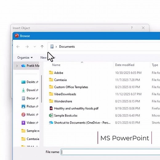 MS PowerPoint Importing Excel Sheet Data in PowerPoint