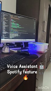 Built my own voice assistant 🤖Now it controls Spotify hands-free 🎶🔥 #shortsfeed #shorts #music