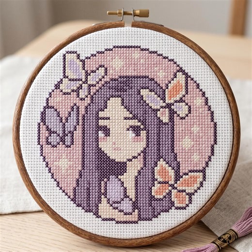 Butterfly Daydream Cross Stitch Pattern PDF, 62x62 Stitches, Instant Download - Etsy