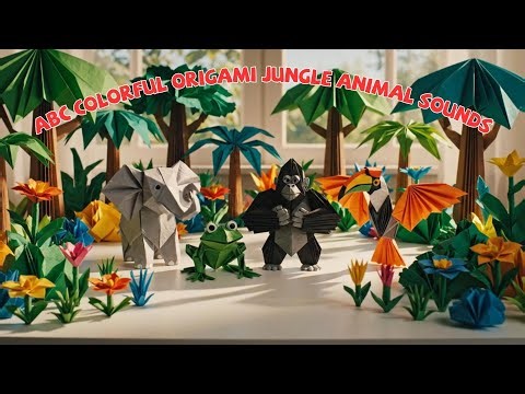 ABC colorful Animals | Origami Jungle Animal Sounds | Kids TV Education