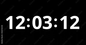 3d render of counting numbers as clock timer for busy or long hour concept.