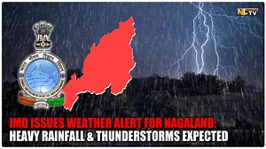 IMD ISSUES WEATHER ALERT FOR NAGALAND: HEAVY RAINFALL & THUNDERSTORMS EXPECTED The India Meteorological Department (IMD) has forecast moderate to heavy rainfall across several districts of Nagaland over the next few days due to active monsoon conditions. Districts including Kohima, Dimapur, Mokokchung, Tuensang, and Phek may experience thunderstorms with lightning and gusty winds (30–50 km/h), raising the risk of localized flooding, landslides, and waterlogging. Residents are advised to stay ind