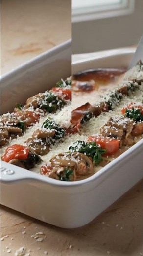 Mushroom & Spinach Lasagna, Layer by Layer