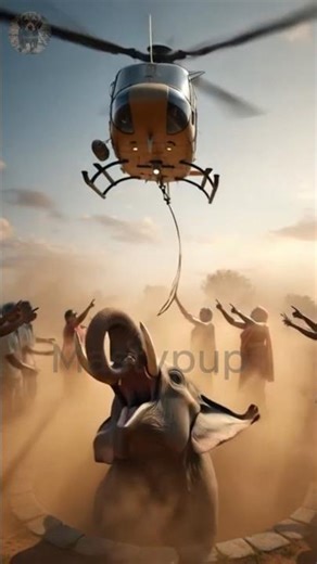 Elephant RESCUE MISSION Helicopter Saves Him