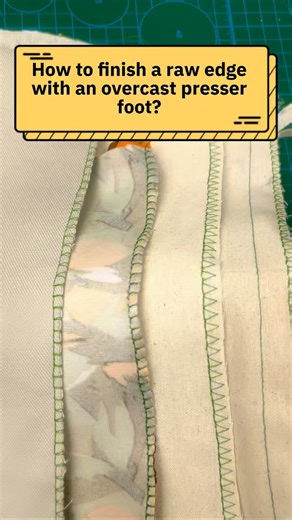 ABC SEWING on Instagram: "Here is how to use your Overcast presser foot and finish raw fabric edges #sewing #sewingblogger #sewsewsew #howto"