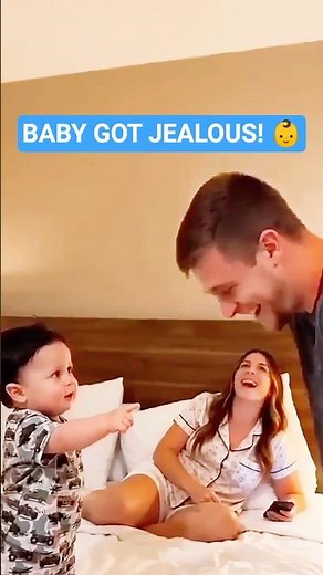 Baby Gets Jealous of Grandpa! 😂👶❤️ #short #funnybaby