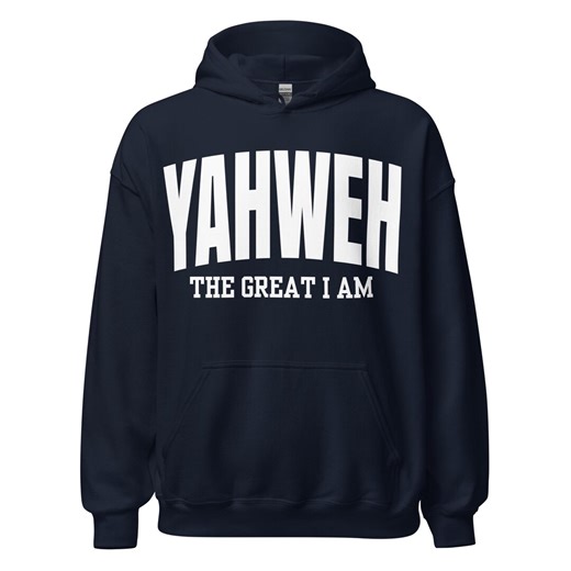 Cotton Hoodie Yahweh the Great I Am Unisex Bible Verse Merch, Spiritual Gift - Etsy