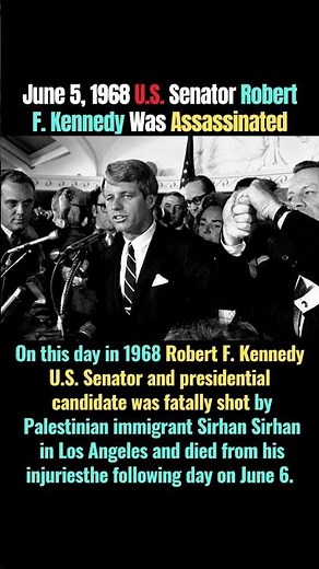 Robert F.Kennedy was Assassinated On June 5,1968 #history #geopolitics #education