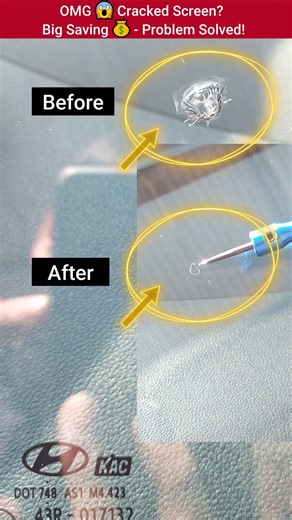 Repair Damage Windscreen Chip or Crack | Fix Original Glass & Save Replacement cost #windscreen #car