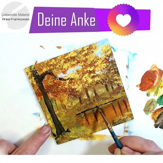 Learn acrylic painting for beginners, easy paint a forest landscape #46 Daily Art