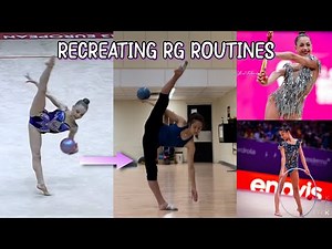 attempting routines from the WORLD'S BEST GYMNASTS - rhythmic gymnastics challenge!
