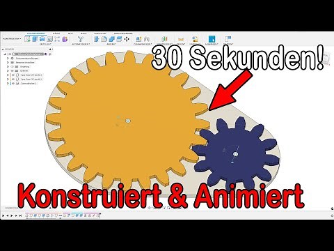 Create and animate a gear in 30 seconds: Fusion 360 Tutorial (German) CAD