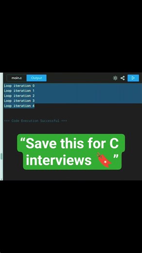 C Infinite Loop Trap Explained | for(;;) Loop Interview Question#shorts#cprogramming #codewithrtech