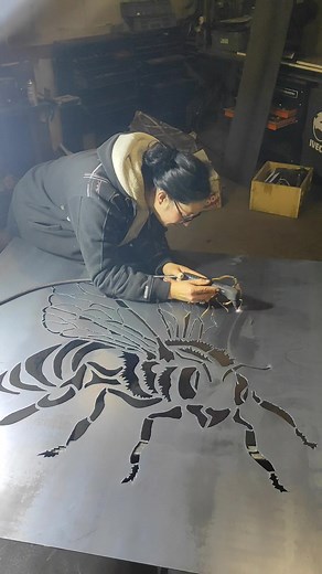 Metallic Sign Plasma Cutting Art: Handmade Metal Wall Art Sculpture