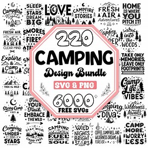 Camping SVG Bundle: Camp Life, Campfire, Adventure Designs (digital Download) - Etsy