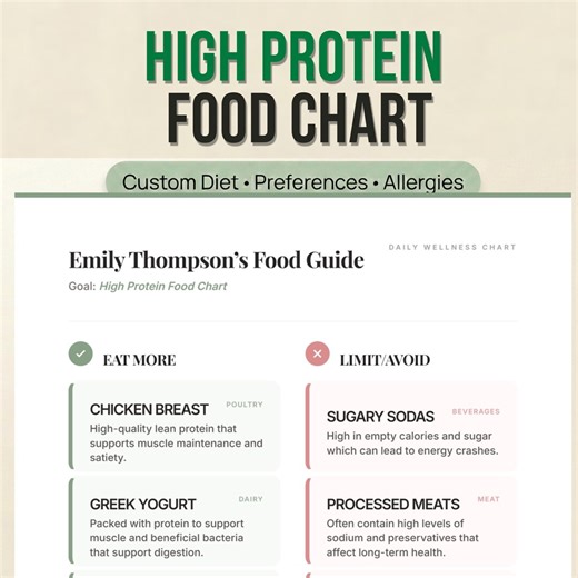 High Protein Food Chart Set | Printable Diet Chart & Foods List | Protein Meal Plan | Foods to Eat and Avoid Muscle Building Weight Loss - Etsy