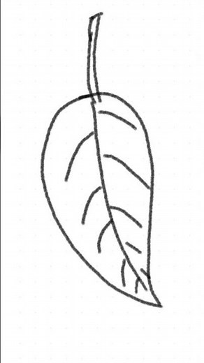 Easy Leaf Drawing Step by Step.