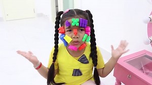 Pretend Play with a Magic Wand and Magically Changing Faces - kids funny videos