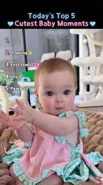 Baby Learns To Clap🥹 (Today's Top 5 Cutest Baby Moments!)💗