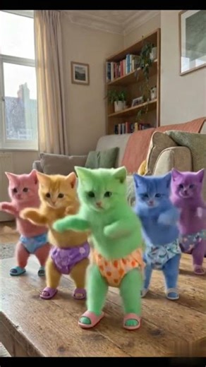 Funny Dancing Rainbow Cats 🐱💃 | Cute Kitten Dance Meme | Try Not to Laugh