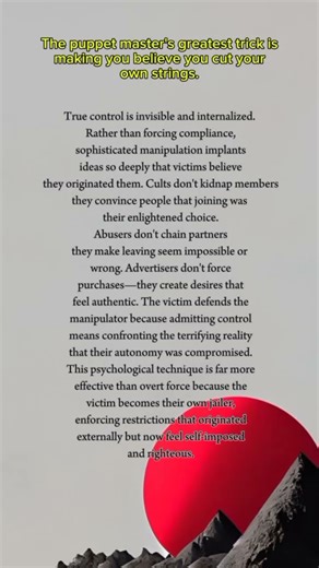 The Most Dangerous Manipulation Makes You Think It Was Your Choice | Dark Psychology