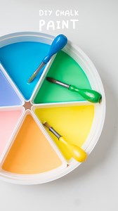 DIY CHALK PAINT This is the perfect activity for summer! Simply mix 1/4 or 1/2 cup of cornflour/cornstarch with the same amount of water to make your own chalk paint! Provide paintbrushes or put it in squeezy or spray bottles instead. We set ours up in the PlayTRAY. As the chalk paint dries it goes beautifully vibrant. The best part is it is so easy to remove again with water or rain! Find out more about the PlayTRAY over on our website. #inspiremyplaytray #inspiremyplay #summerfunforkids #senso