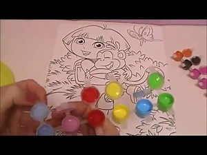 NICKELODEON Dora the Explorer canvas and paint set!!